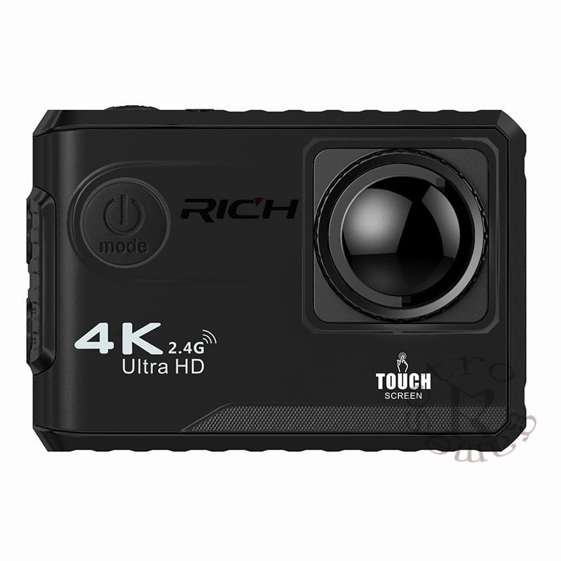 RICH 10 pcs/lot F100B Action Camera 4K Ultra HD 2.4G Wifi Mini Camera 2.0 Touch screen 1080P Cam Video Outdoor Helmet Camara