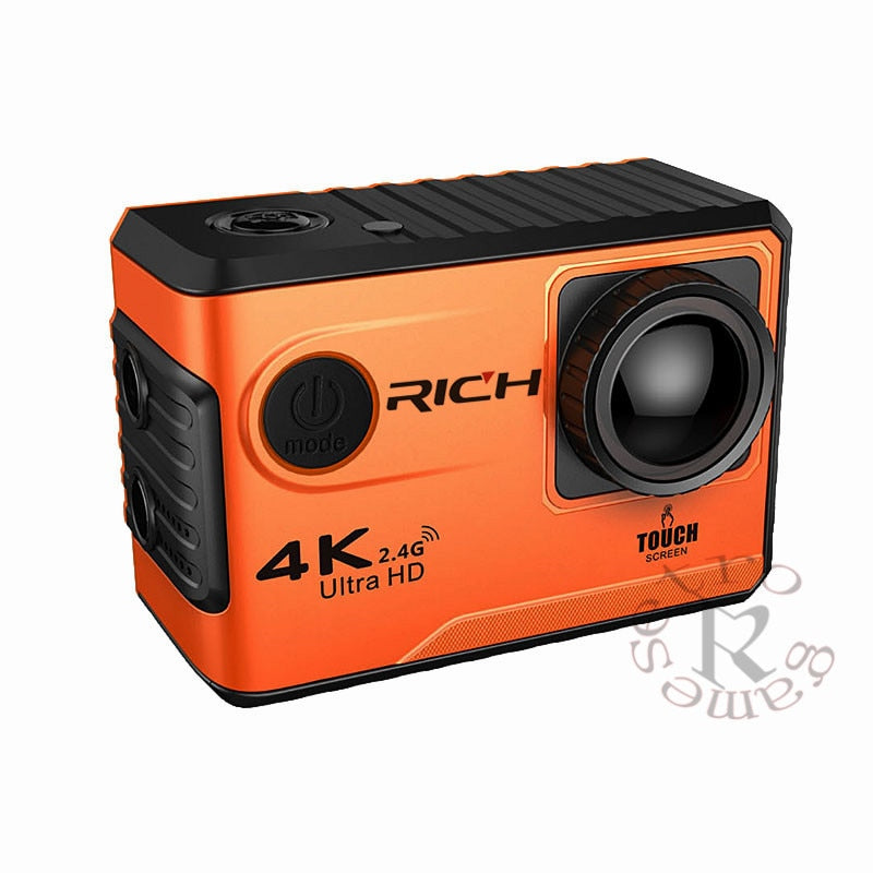 RICH 10 pcs/lot F100B Action Camera 4K Ultra HD 2.4G Wifi Mini Camera 2.0 Touch screen 1080P Cam Video Outdoor Helmet Camara