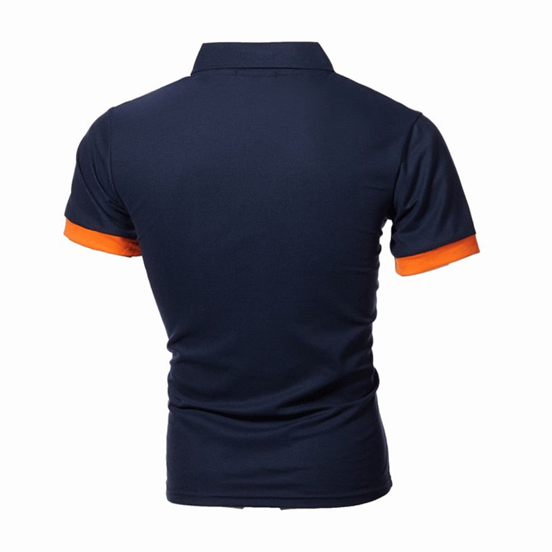DINGSHITE New Fashion Men's Summer T- Shirt Business Casual Shirt Men's Slim Short Sleeve Polka Dot POLO T-Shirt