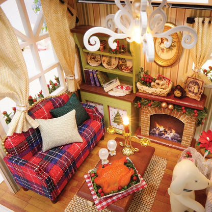 DIY Building House furniture miniatura American Retro Stlyes wooden handmade grownups toys for children gift