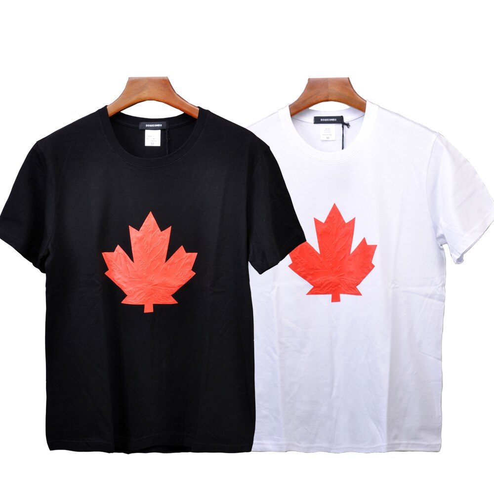 DSQICOND2 2019 DSQ Brand Summer Canada Maple Leaf T-shirts Unised Men Women T-s6⁶hirts Casual Tee Shirt Short Sleeve Sport Tee Spring Summer Clothes
