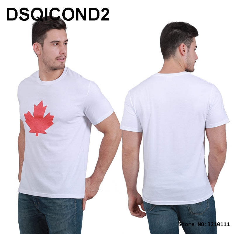 DSQICOND2 DSQ Brand New Summer Canada Maple Leaf T-shirts Fashion Hop Men Women T Shirts Casual Tee Shirt Short Sleeve Sport Tee