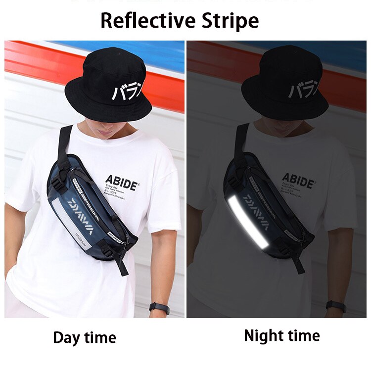 Daiwa Multi-function Fishing Bags Travel Bag Bumbag Waist Money Belt Passport Wallet Zipped Pouch Waist Packs Outdoor