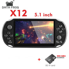 Load image into Gallery viewer, DataFrog X12 Portable Handheld Video Game Console 3200+ Games 5 inch Double Rocker Handheld Game Console Support TV Output
