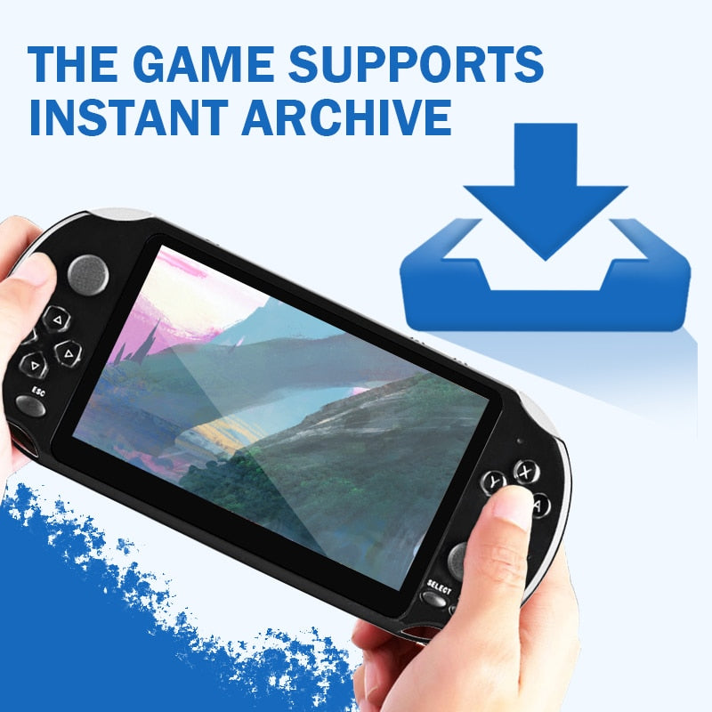 DataFrog X12 Portable Handheld Video Game Console 3200+ Games 5 inch Double Rocker Handheld Game Console Support TV Output