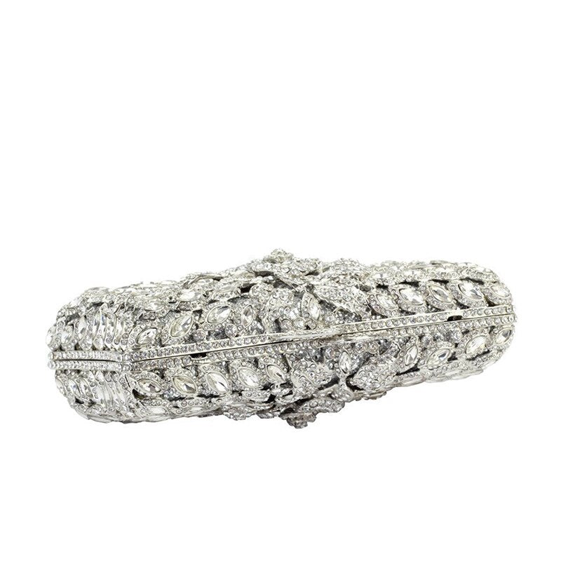 DeLuxe Muse Luxury Crystal Clutch for Women Rhinestone Evening Bag Purse Lady Wedding handbags