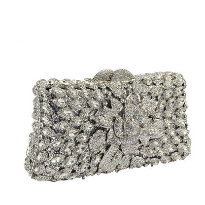 DeLuxe Muse Luxury Crystal Clutch for Women Rhinestone Evening Bag Purse Lady Wedding handbags