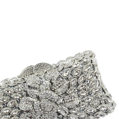 DeLuxe Muse Luxury Crystal Clutch for Women Rhinestone Evening Bag Purse Lady Wedding handbags