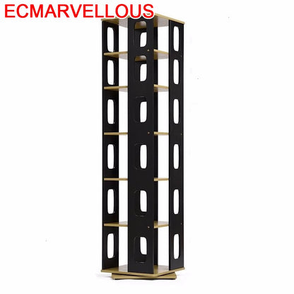 Decoration Industrielle Kid Mueble De Madera Rotate Rotatable Modern Bookcase Libreria Scaffale Home Furniture Bookshelf Case