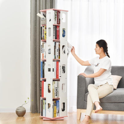 Decoration Industrielle Kid Mueble De Madera Rotate Rotatable Modern Bookcase Libreria Scaffale Home Furniture Bookshelf Case