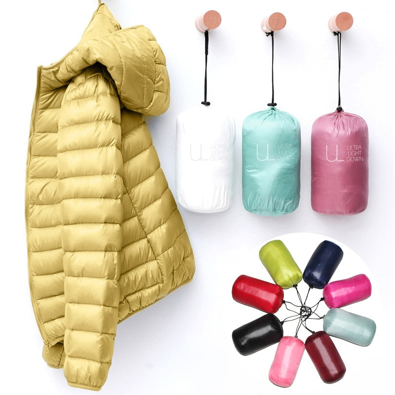 Down Jacket Women Coat Autumn Winter 2020 Spring Jackets for Warm Quilted Parka Ladies and Light 2021 Female Ultralight Hooded