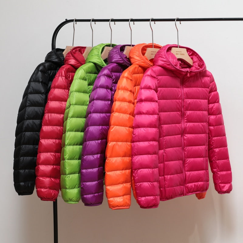Down Jacket Women Coat Autumn Winter 2020 Spring Jackets for Warm Quilted Parka Ladies and Light 2021 Female Ultralight Hooded