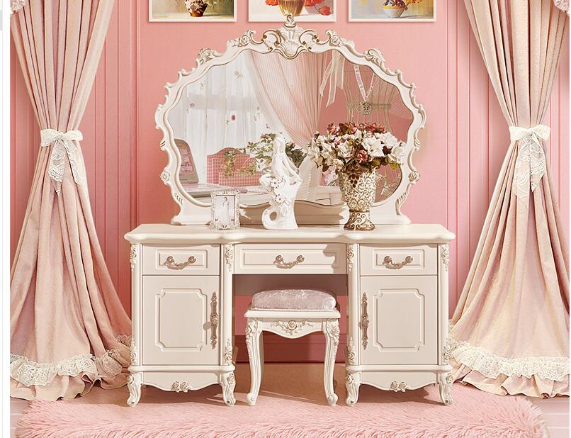 Dresser bedroom dressing table with lamp integrated dressing cabinet dressing table with mirror