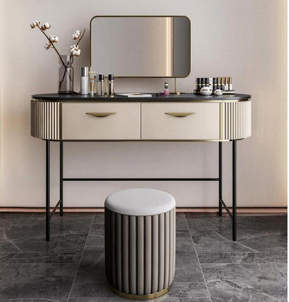 Dressing Table Italian minimalist rock plate high-grade cosmetic table and chair with mirror. Dining Table Set