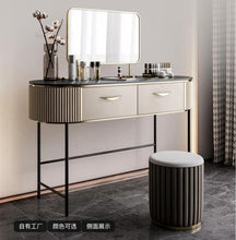 Load image into Gallery viewer, Dressing Table Italian minimalist rock plate high-grade cosmetic table and chair with mirror. Dining Table Set
