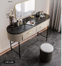 Load image into Gallery viewer, Dressing Table Italian minimalist rock plate high-grade cosmetic table and chair with mirror. Dining Table Set
