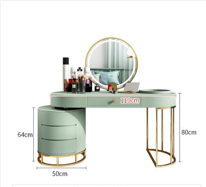 Dressing Table with Light. Modern Simple Small. Family Multifunctional Bedroom Dressing Table, Light Included. Luxury Dressing Table Storage. Dressing Table Set