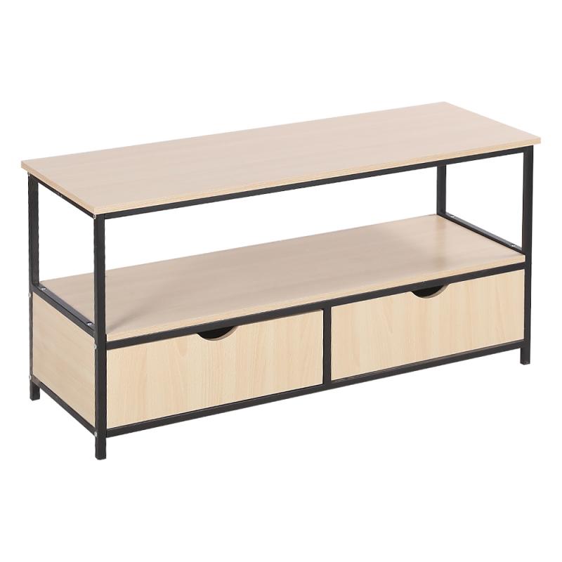 Large Capacity Storage Cabinet Log Color Steel Frame Two Drawer TV Cabinet Waterproof Home Furniture TV Stands HWC
