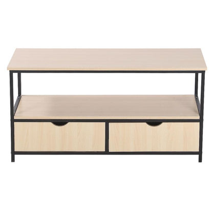 Large Capacity Storage Cabinet Log Color Steel Frame Two Drawer TV Cabinet Waterproof Home Furniture TV Stands HWC