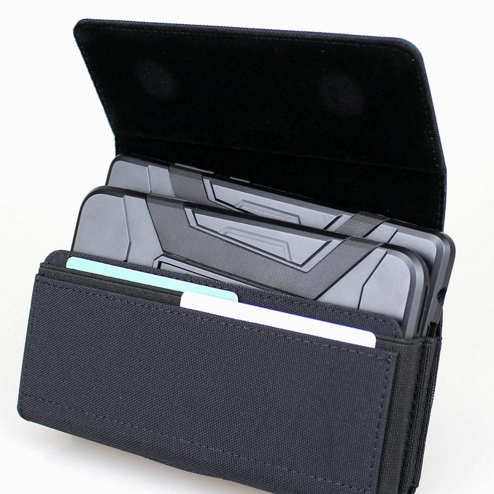 Dual Phone Holster for 2 Phones Nylon Belt Clip Case for iPhone 13 Pro Max, for Samusng Note 10 Plus Galaxy S21+