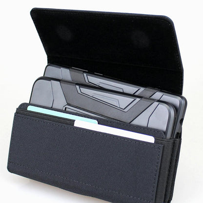 Dual Phone Holster for 2 Phones Nylon Belt Clip Case for iPhone 13 Pro Max, for Samusng Note 10 Plus Galaxy S21+