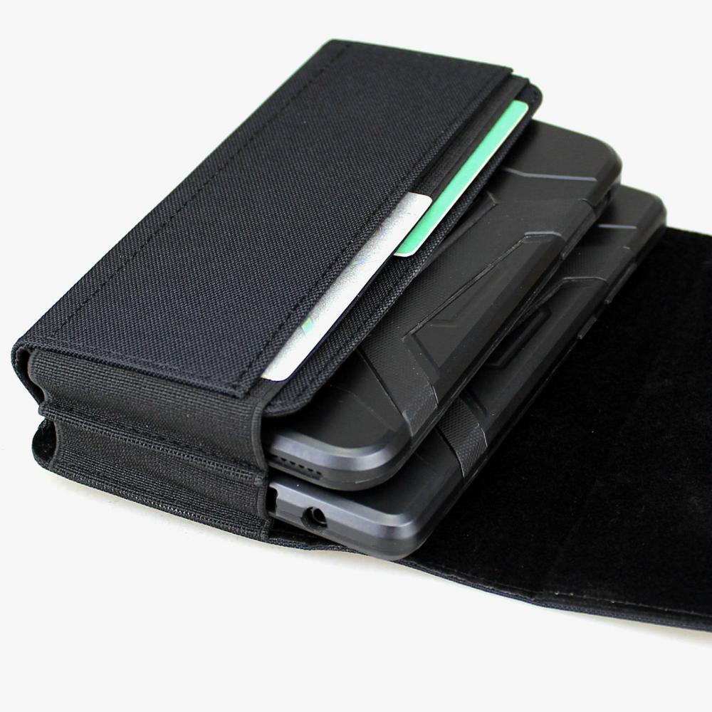 Dual Phone Holster for 2 Phones Nylon Belt Clip Case for iPhone 13 Pro Max, for Samusng Note 10 Plus Galaxy S21+