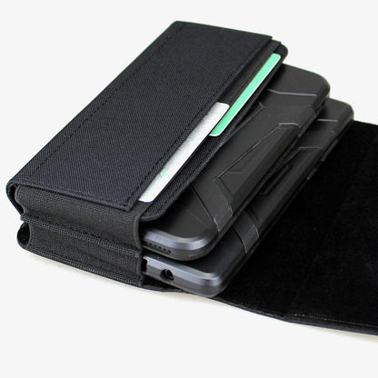 Dual Phone Holster for 2 Phones Nylon Belt Clip Case for iPhone 13 Pro Max, for Samusng Note 10 Plus Galaxy S21+