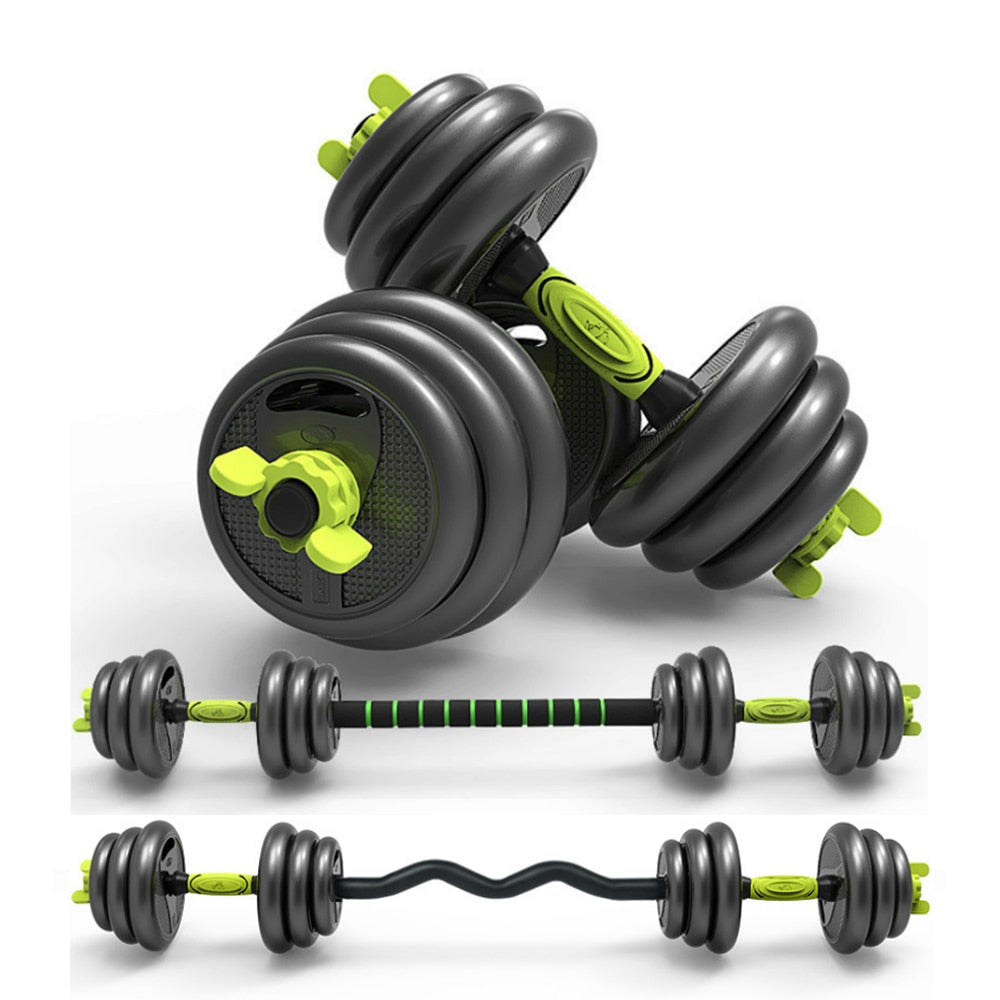 Dumbbell With Adjustable Weights Dumbbells For Bodybuilding Dumbbell With Straight And Curl Bars Barbell Fitness Equipment