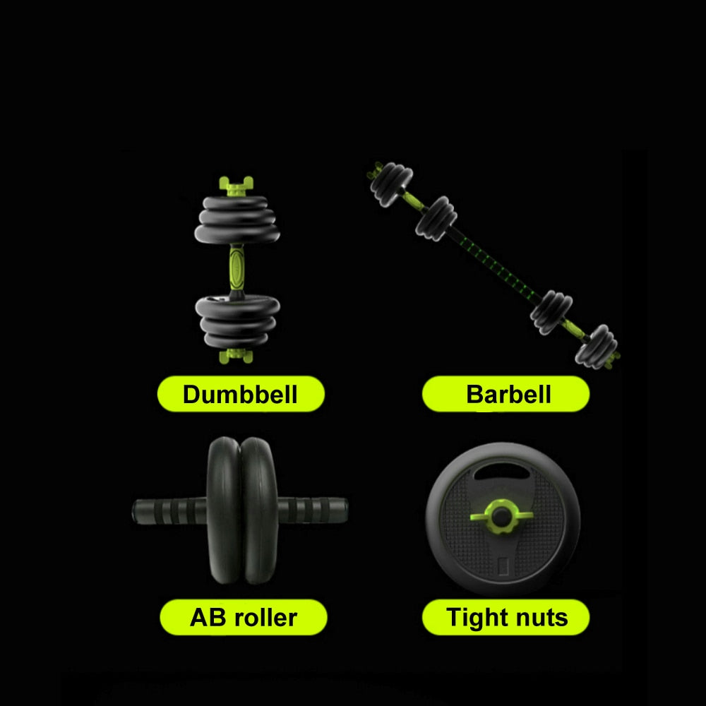 Dumbbell With Adjustable Weights Dumbbells For Bodybuilding Dumbbell With Straight And Curl Bars Barbell Fitness Equipment