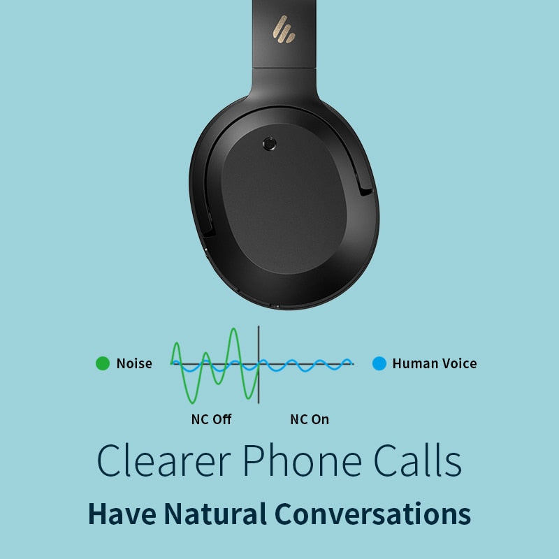 EDIFIER W820NB ANC Wireless Bluetooth Headphone Hi-Res Audio Bluetooth 5.0 40mm Driver Type-C Fast Charge Hybrid ANC
