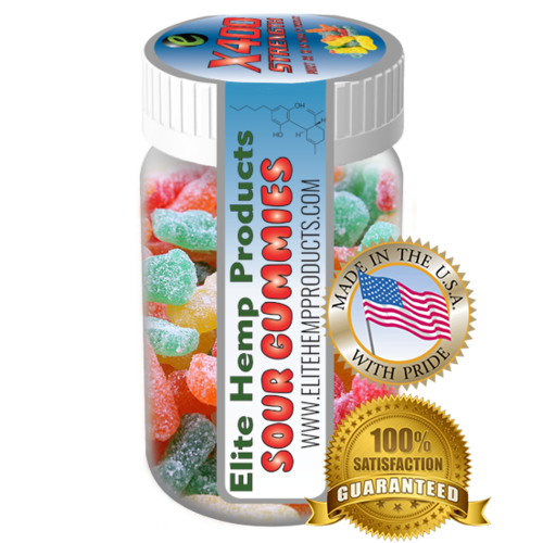 Elite Gummies Hemp Infused Sour Gummy x400 Strength (Classic)