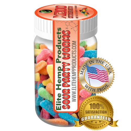 Elite Hemp Gummies Hemp Infused Worm Gummies x200 Strength (Classic)