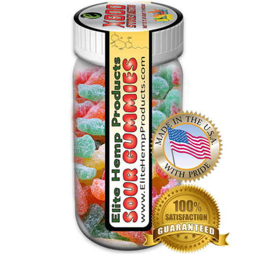 Elite Hemp Gummies Hemp Infused Sour Gummy x800 Strength (Classic)