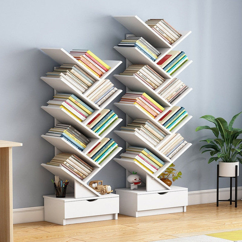 Easy Bookshelf Floor-Standing Multilayer Bookcase Multifunctional Storage Cabinets Bathroom Shelf Furniture Organizer Book Case