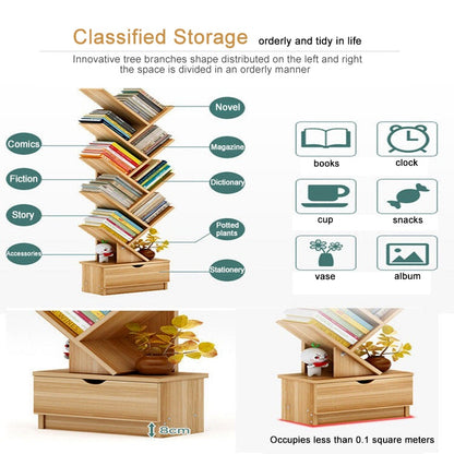 Easy Bookshelf Floor-Standing Multilayer Bookcase Multifunctional Storage Cabinets Bathroom Shelf Furniture Organizer Book Case