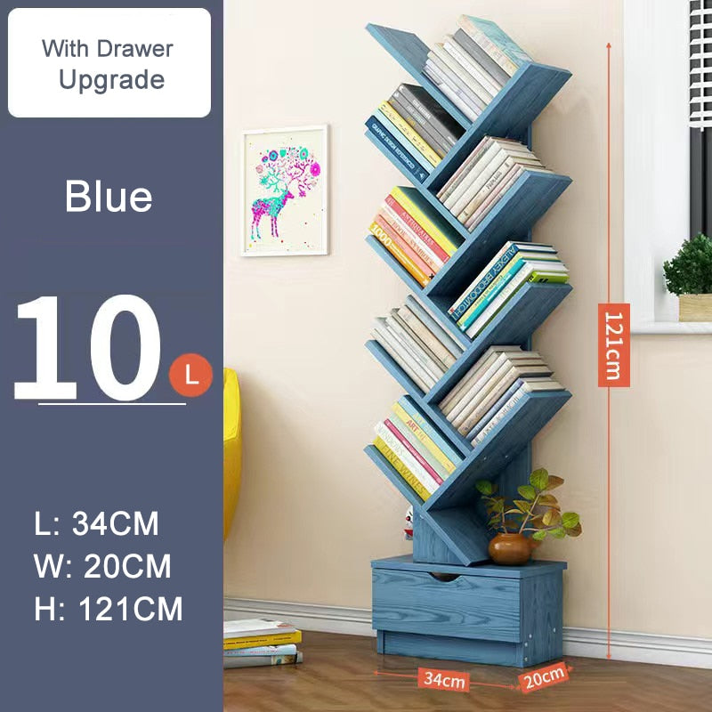 Easy Bookshelf Floor-Standing Multilayer Bookcase Multifunctional Storage Cabinets Bathroom Shelf Furniture Organizer Book Case