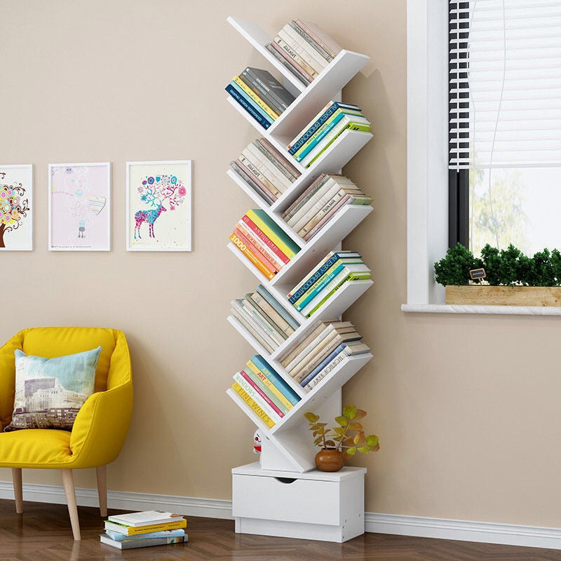 Easy Bookshelf Floor-Standing Multilayer Bookcase Multifunctional Storage Cabinets Bathroom Shelf Furniture Organizer Book Case