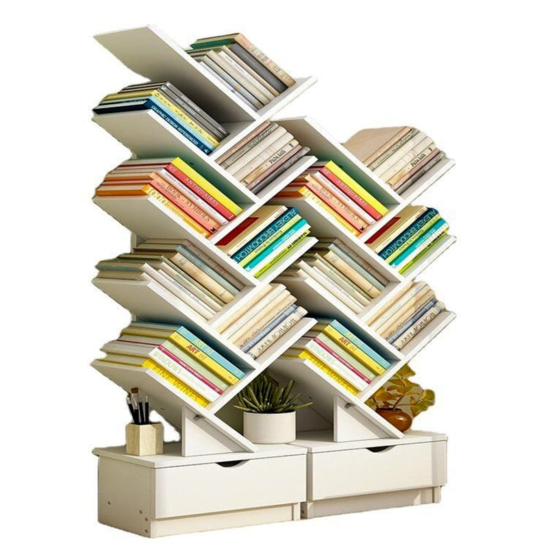 Easy Bookshelf Floor-Standing Multilayer Bookcase Multifunctional Storage Cabinets Bathroom Shelf Furniture Organizer Book Case
