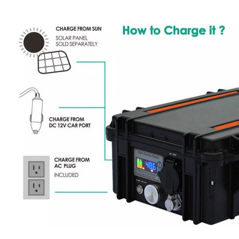 Easy Handle High Power 2000Wh/3000Wh  Portable AC&DC Power Station Solar Generator Military Quality UPS Power Tools Outdoor