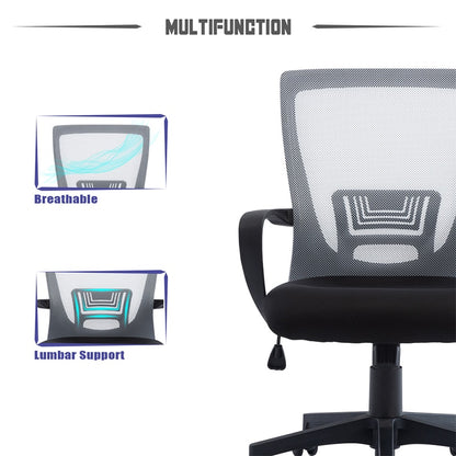 Economic Mesh Chair Office Desk Chair 360° Swivel Height Adjustable Computer Chair with Mesh Seat Black