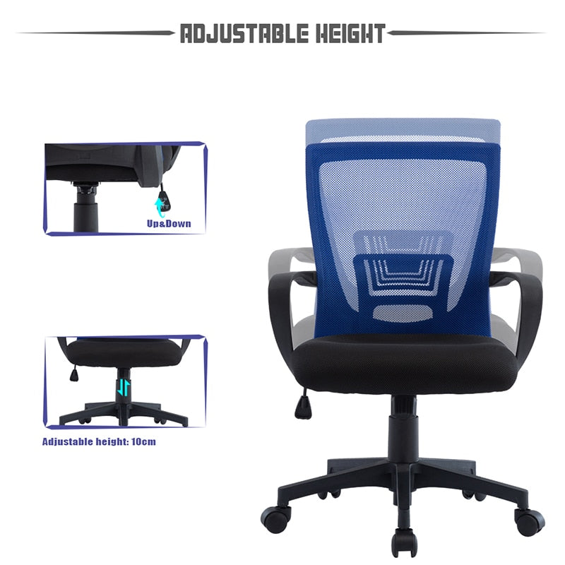 Economic Mesh Chair Office Desk Chair 360° Swivel Height Adjustable Computer Chair with Mesh Seat Black