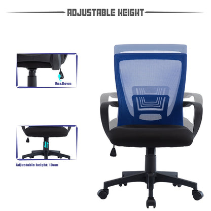 Economic Mesh Chair Office Desk Chair 360° Swivel Height Adjustable Computer Chair with Mesh Seat Black