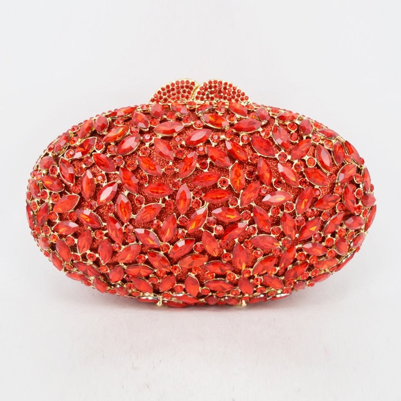 Egg Crystal Clutch Bags Blue Purple Diamond Evening Bags Luxury Purse Wedding Handbags SC154