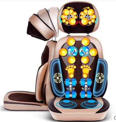 Electric Back Massager Cervical Heating Neck Waist Shiatsu Massage Cushion Household Whole Body Kneading Massage Chair 220V