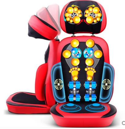 Electric Back Massager Cervical Heating Neck Waist Shiatsu Massage Cushion Household Whole Body Kneading Massage Chair 220V