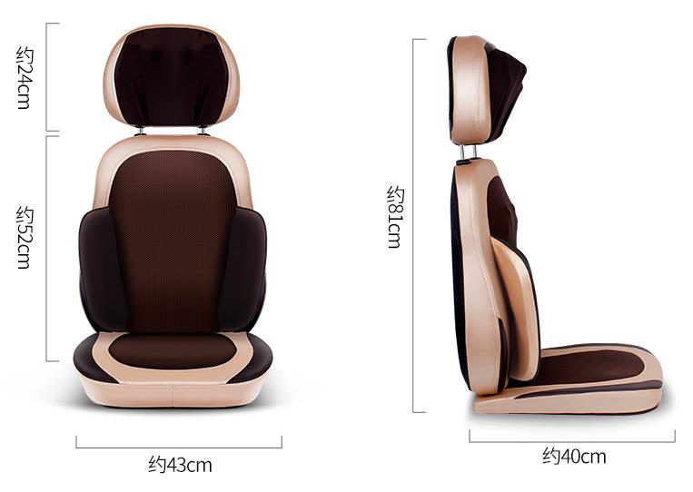 Electric Back Massager Cervical Heating Neck Waist Shiatsu Massage Cushion Household Whole Body Kneading Massage Chair 220V