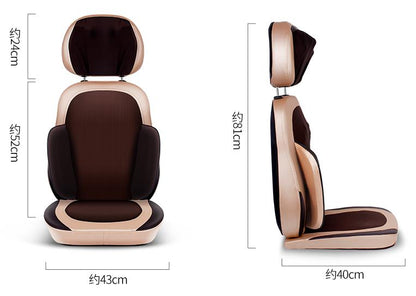 Electric Back Massager Cervical Heating Neck Waist Shiatsu Massage Cushion Household Whole Body Kneading Massage Chair 220V