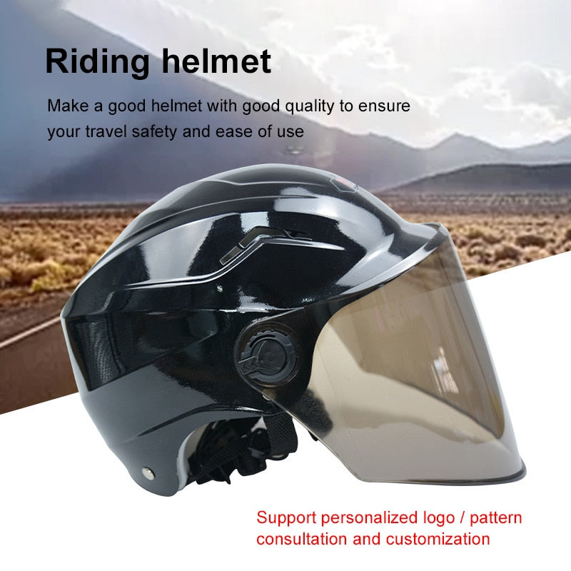 Electric Bike Motorcycle Helmet Super Light Sunscreen Half-covered Electric Bicycle Helmet Summer Scooter MTB Moto Riding Helmet