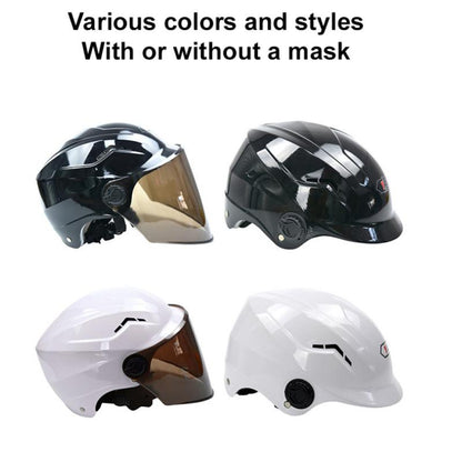 Electric Bike Motorcycle Helmet Super Light Sunscreen Half-covered Electric Bicycle Helmet Summer Scooter MTB Moto Riding Helmet