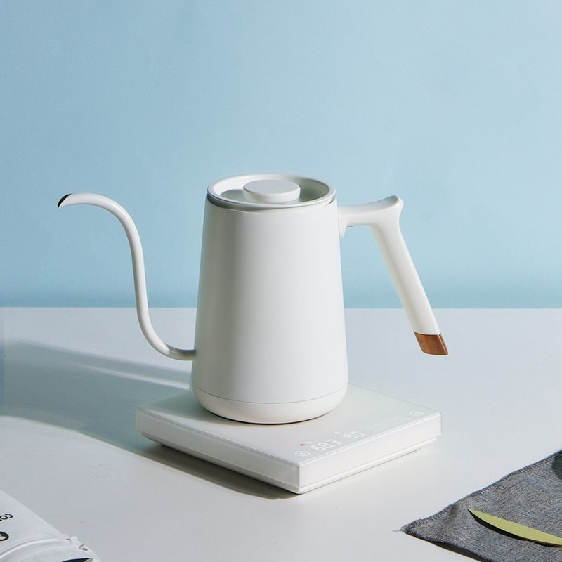 Electric Kettle Coffee Maker 600ml Gooseneck Kettle Temperature Control Hand-punched Moka Pot